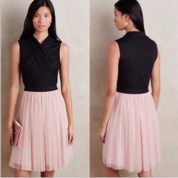 Anthropologie Dresses & Skirts - HOST PICK Anthropologie Pink and Black Mini Dress